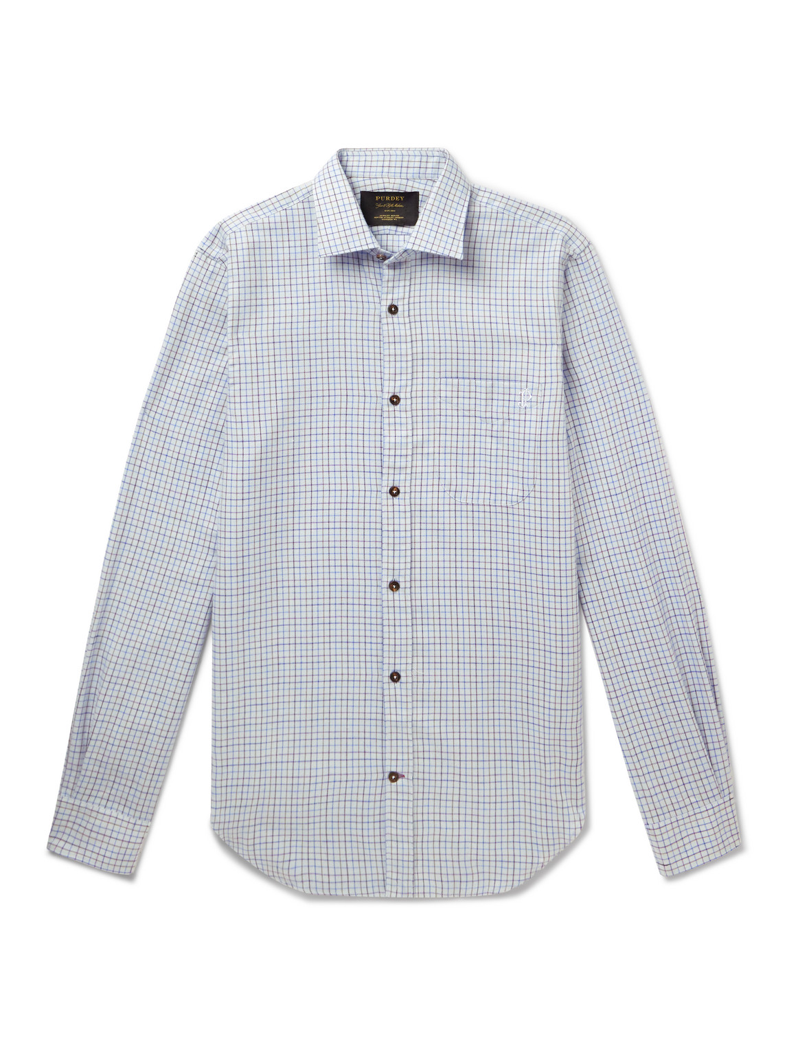 Checked Cotton and Cashmere-Blend Shirt