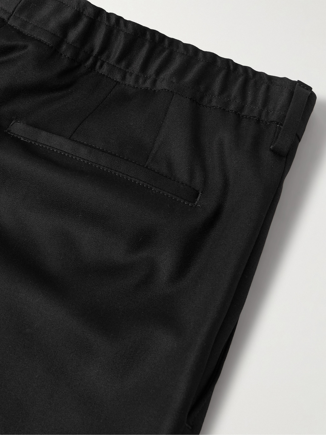 Shop Purdey Straight-leg Pleated Wool-twill Trousers In Black