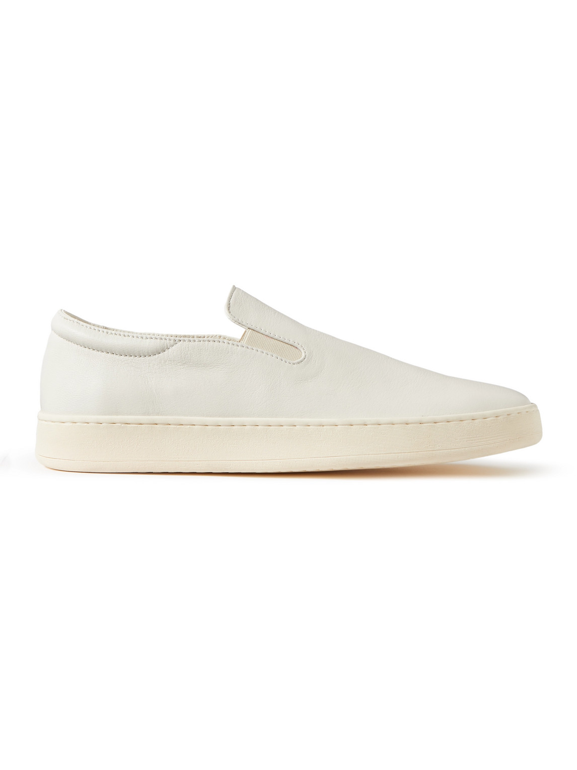 Leather Slip-On Sneakers