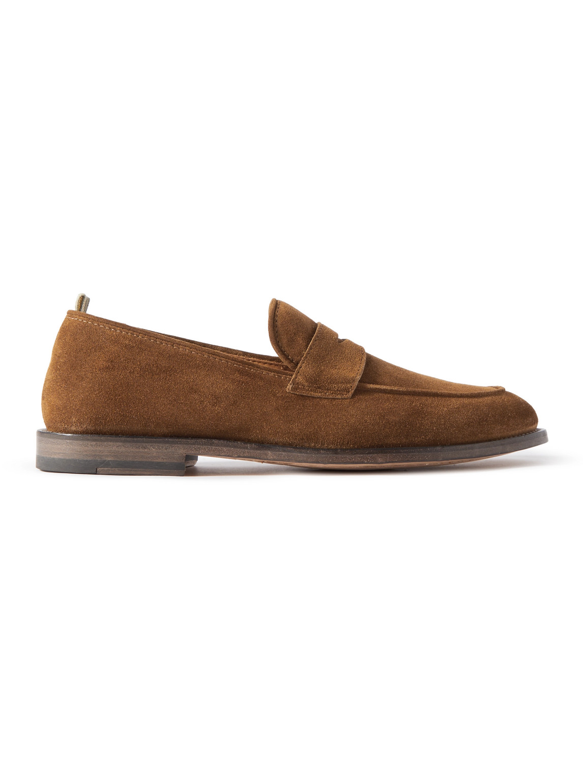 Officine Creative Opera Suede Penny Loafers In Brown