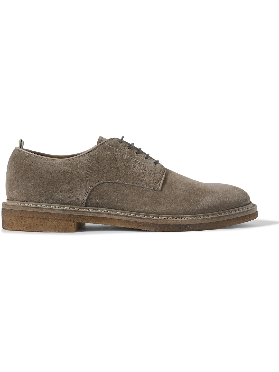 Officine Creative Hopkins Suede Derby Shoes In Green