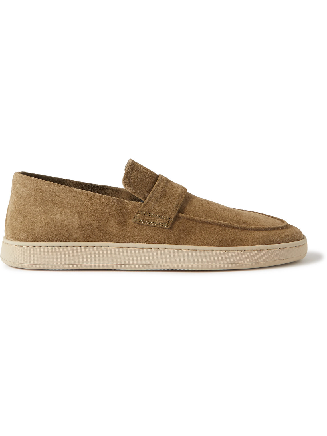 Officine Creative Herbie Suede Loafers In Green