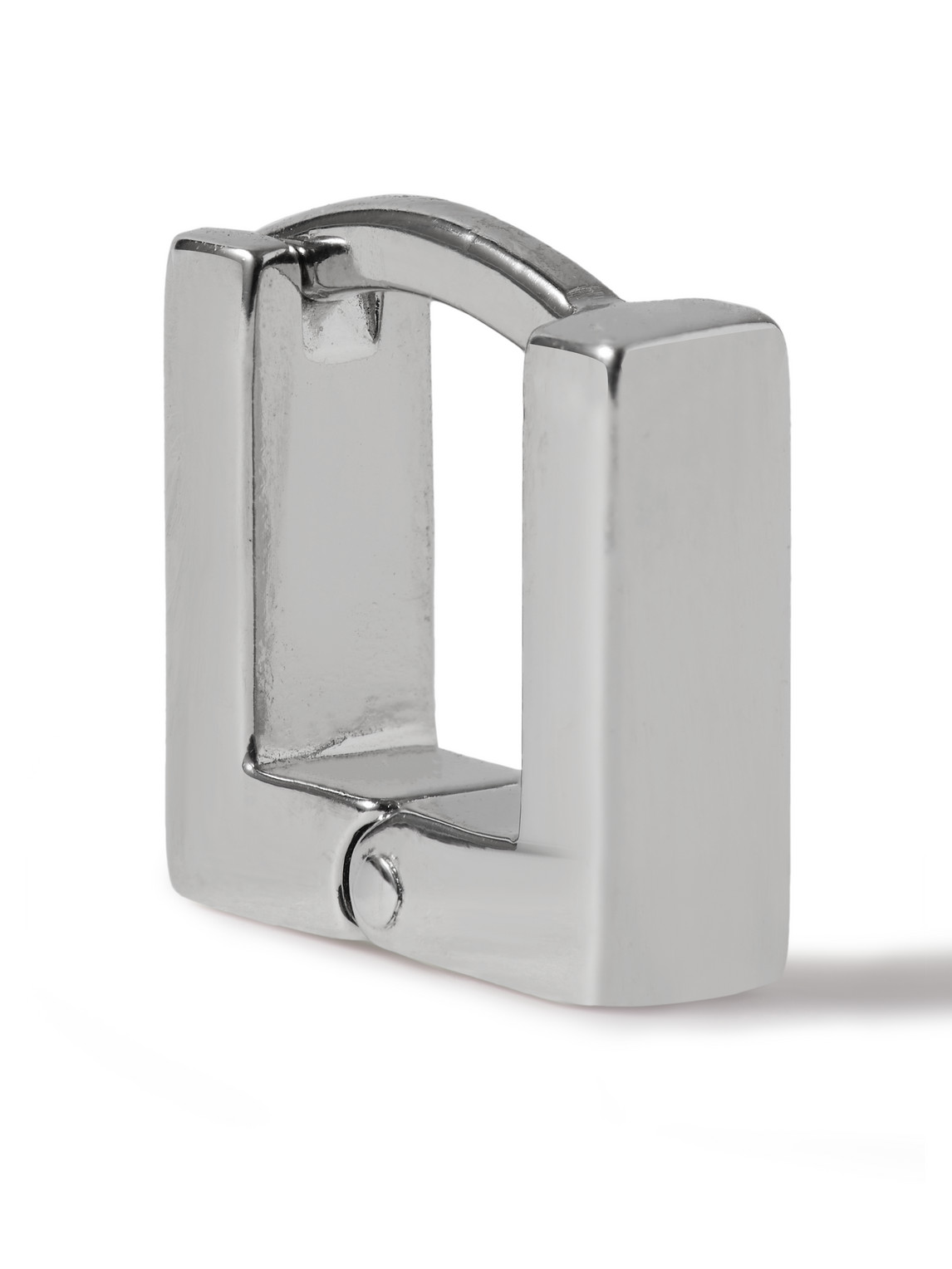 Miansai Scatola Huggie Logo-engraved Sterling Silver Single Hoop Earring