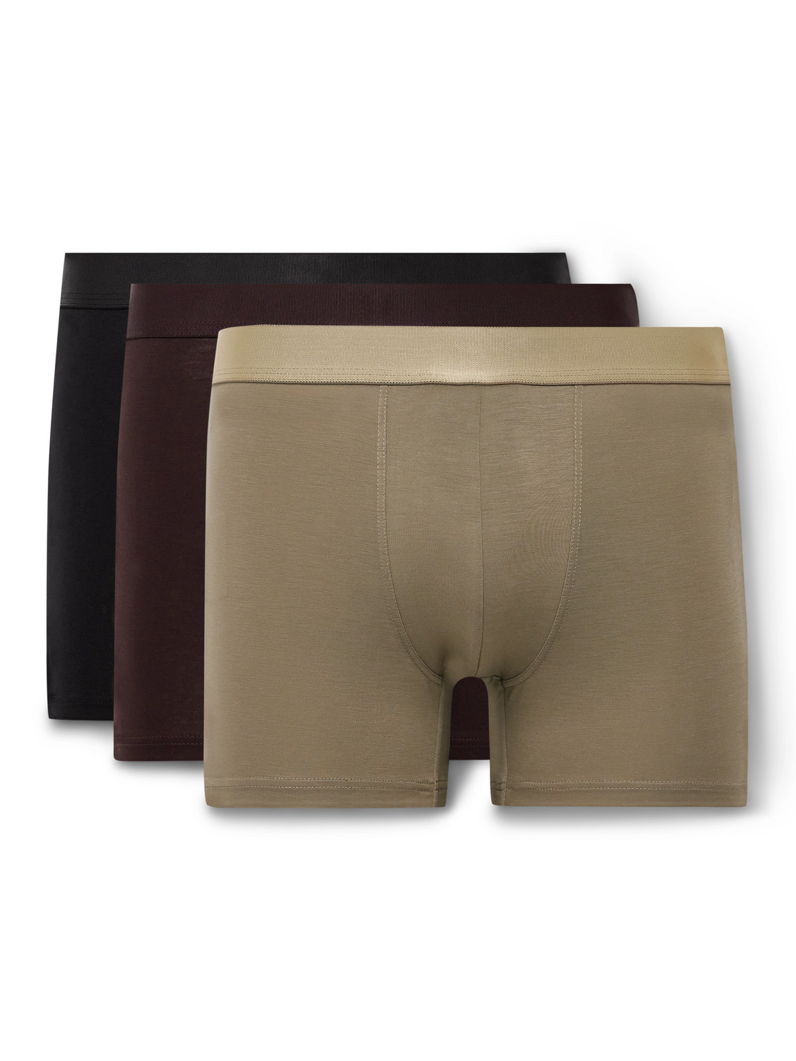 CDLP THREE-PACK STRETCH-LYOCELL BOXER BRIEFS