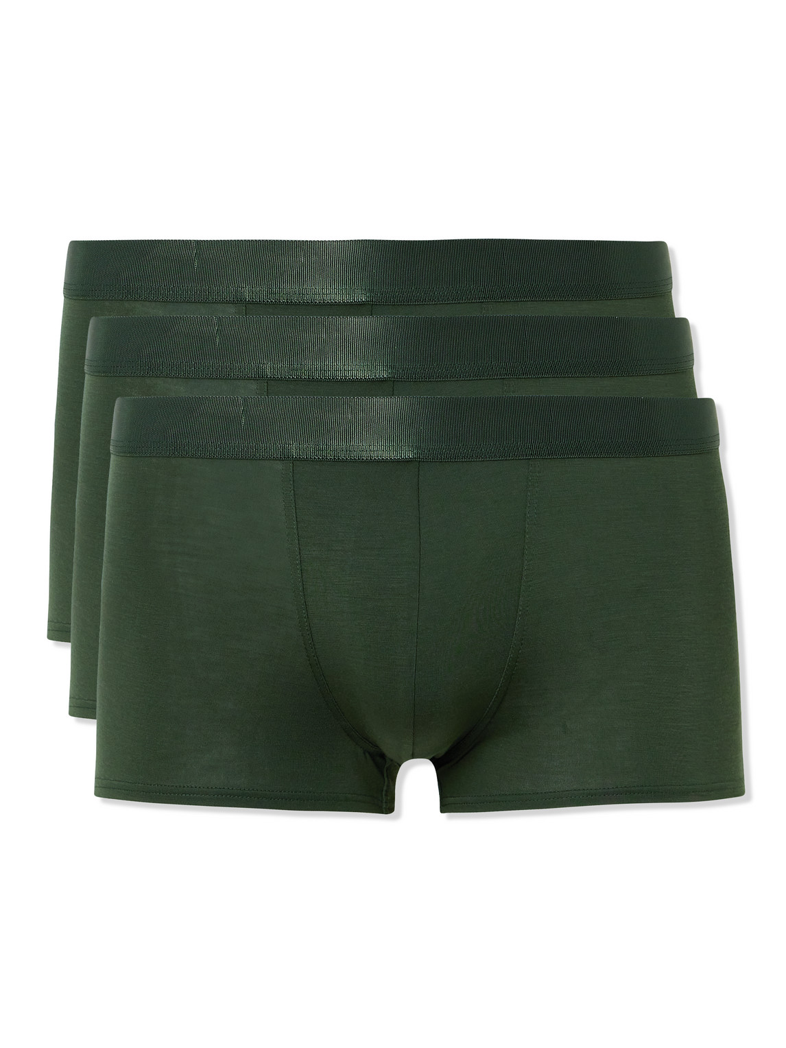 Cdlp Three-pack Stretch-tencel™ Lyocell Boxer Briefs In Green