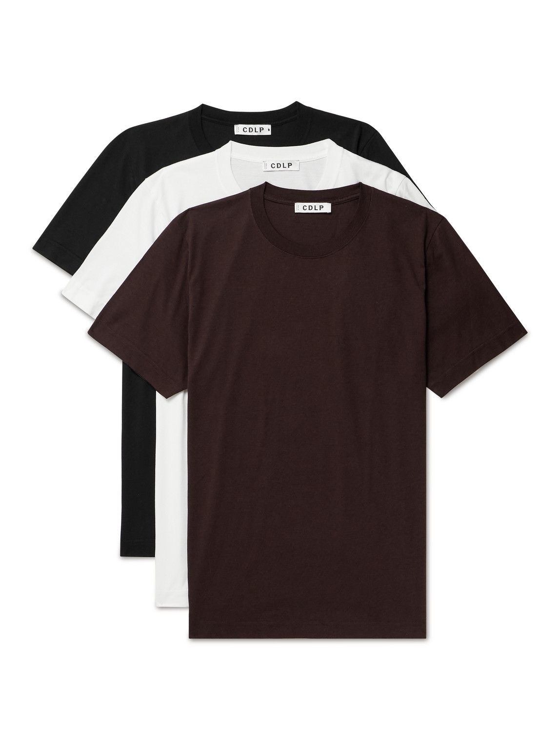 Cdlp Three-pack Lyocell And Pima Cotton-blend Jersey T-shirts In Multi