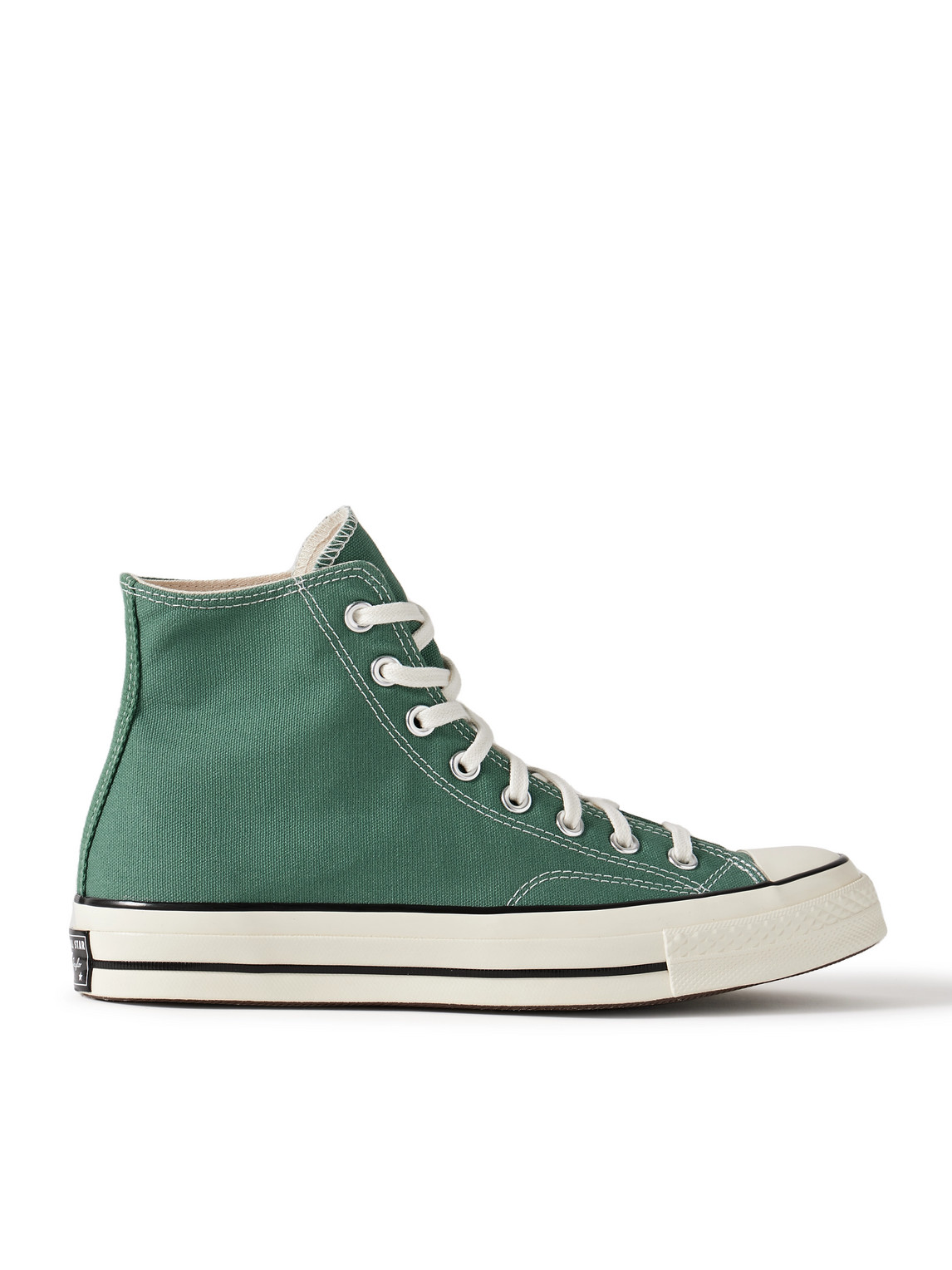 Converse Logo Decorated High-top Board Shoes In Green