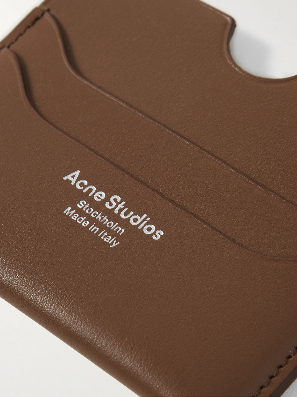 ACNE STUDIOS ELMAS LOGO-PRINT LEATHER CARDHOLDER