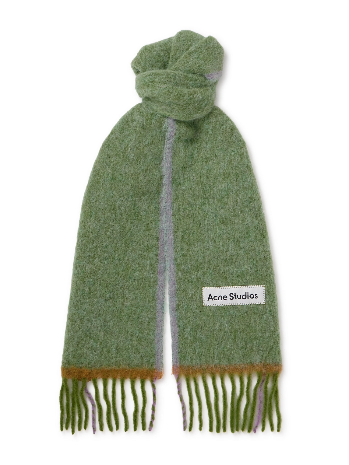 ACNE STUDIOS VALLY FRINGED KNITTED SCARF