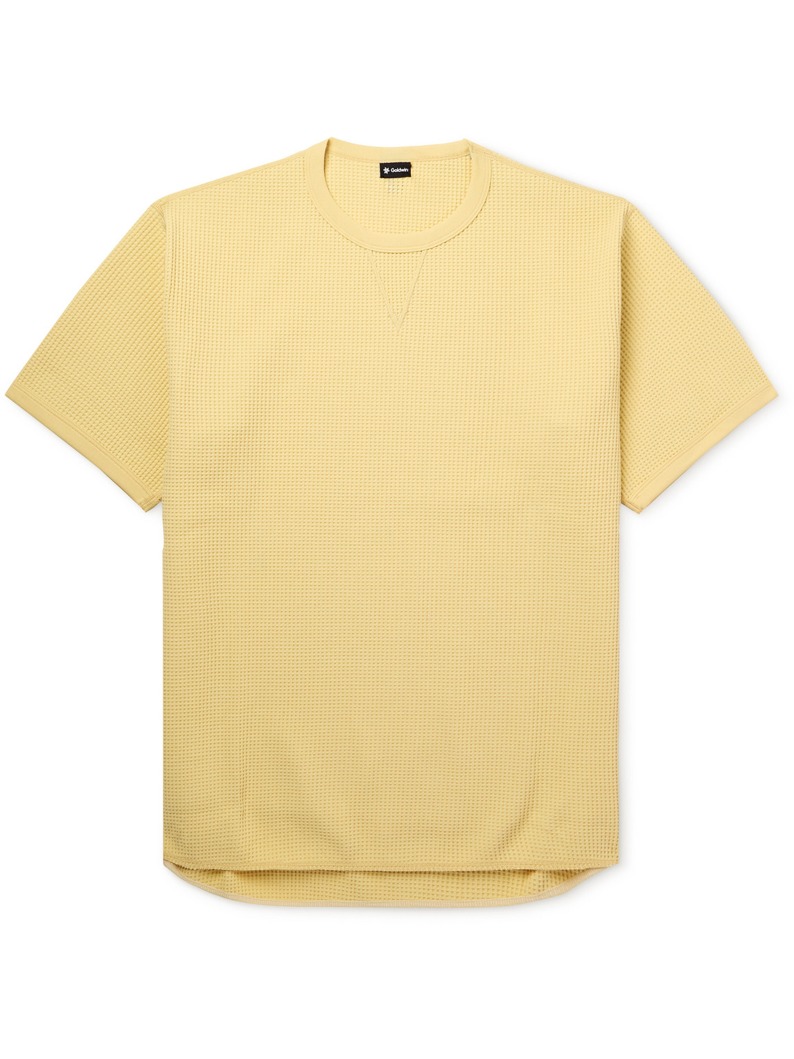 Goldwin Waffle-knit Solotex® T-shirt In Yellow