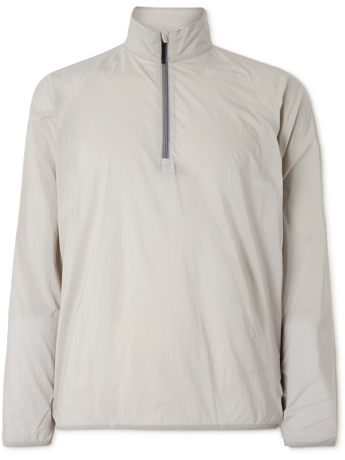 Goldwin Logo-print Pertex® Quantum Air Half-zip Jacket In Grey