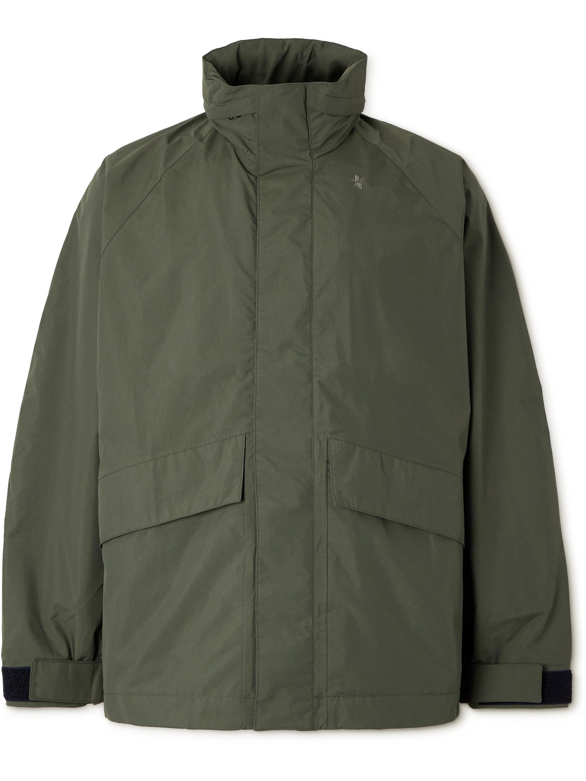 Goldwin Logo-print Pertex® Shield Hooded Jacket In Green
