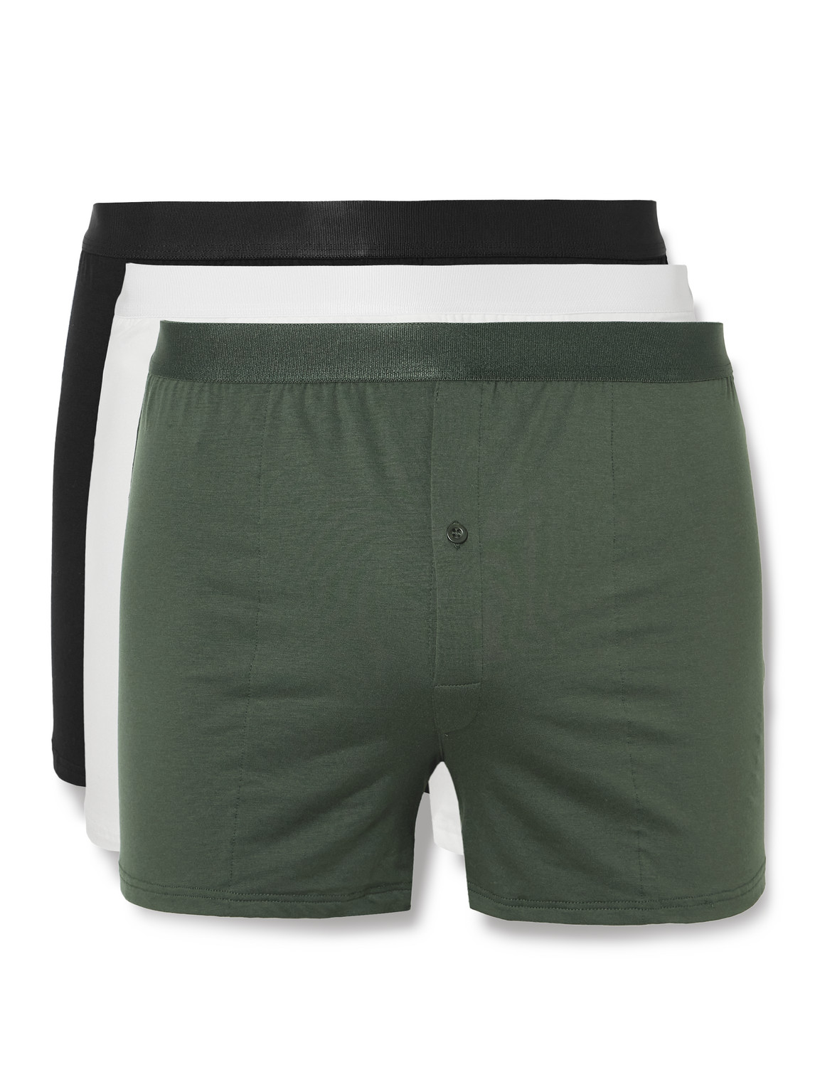 Cdlp Three-pack Stretch-tencel™ Lyocell Boxer Shorts In Multi