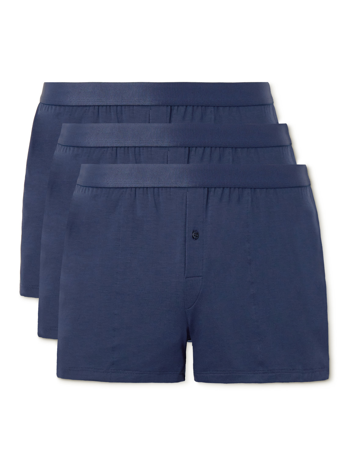 Cdlp Three-pack Slim-fit Stretch-lyocell Boxer Shorts In Blue