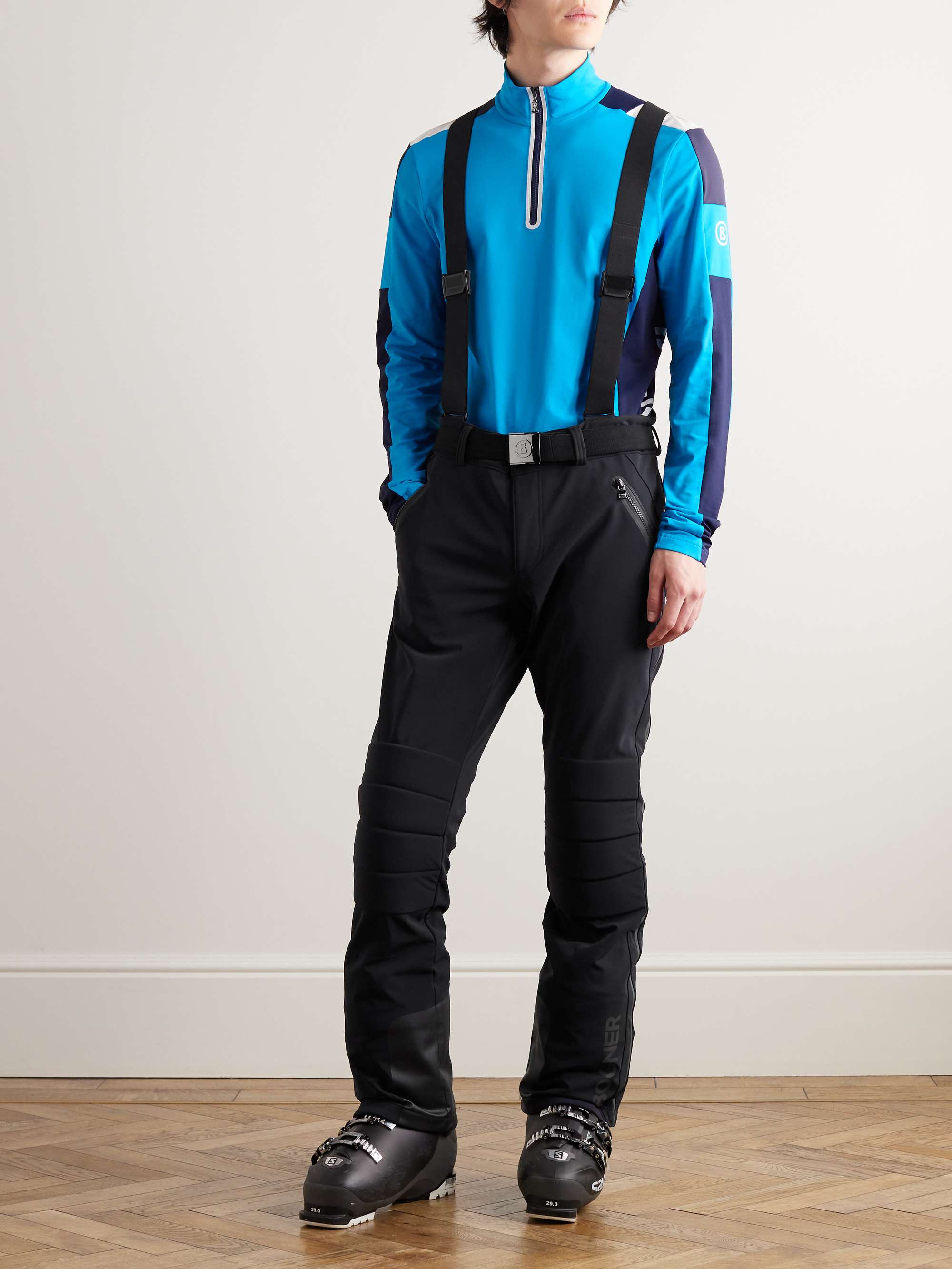 Curt Slim-Fit Belted Logo-Print Ski Pants