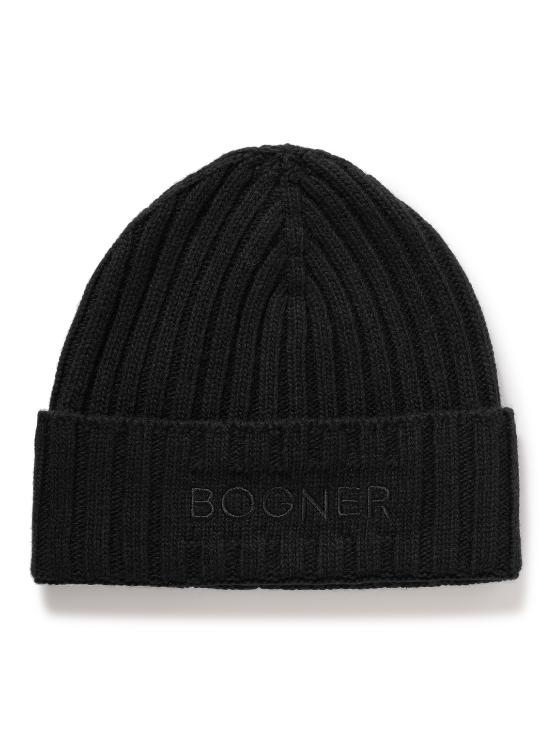 Bogner Conrad Logo-embroidered Ribbed-knit Ski Beanie In Black