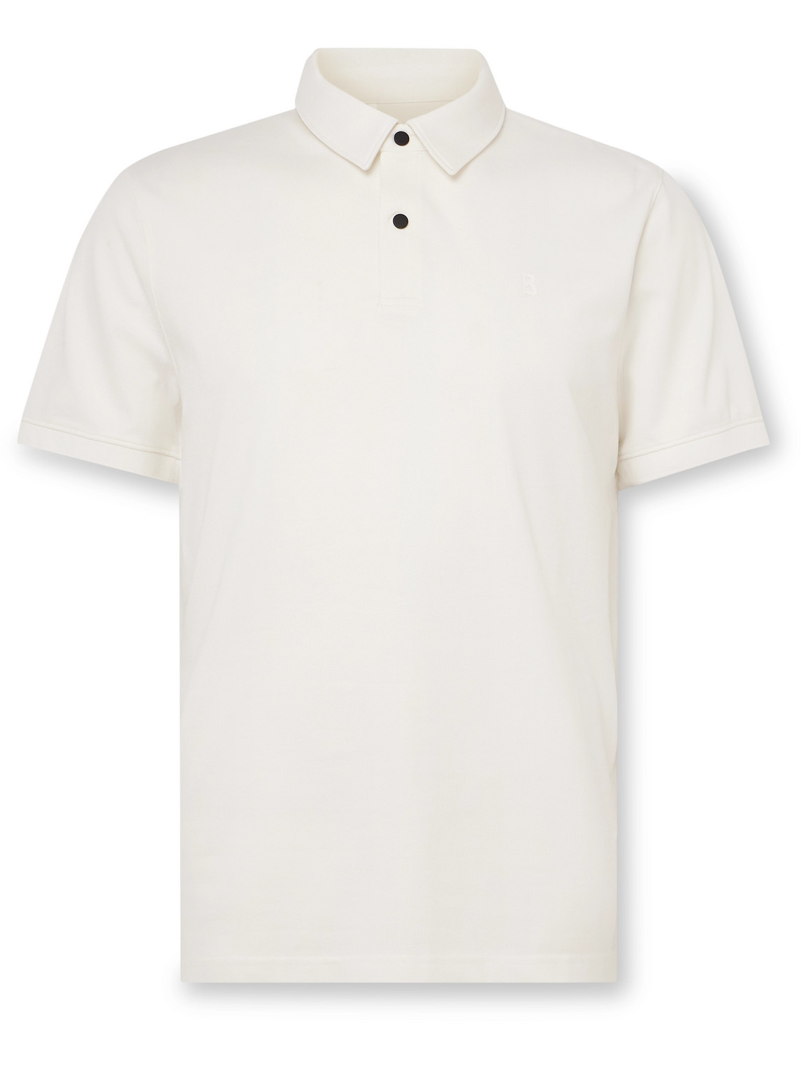 Shop Bogner Timo Cotton-blend Piqué Golf Polo Shirt In White