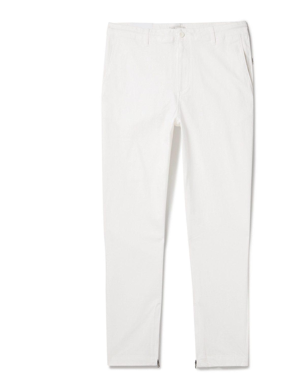 Onia Traveller Tapered Cotton-blend Trousers In White
