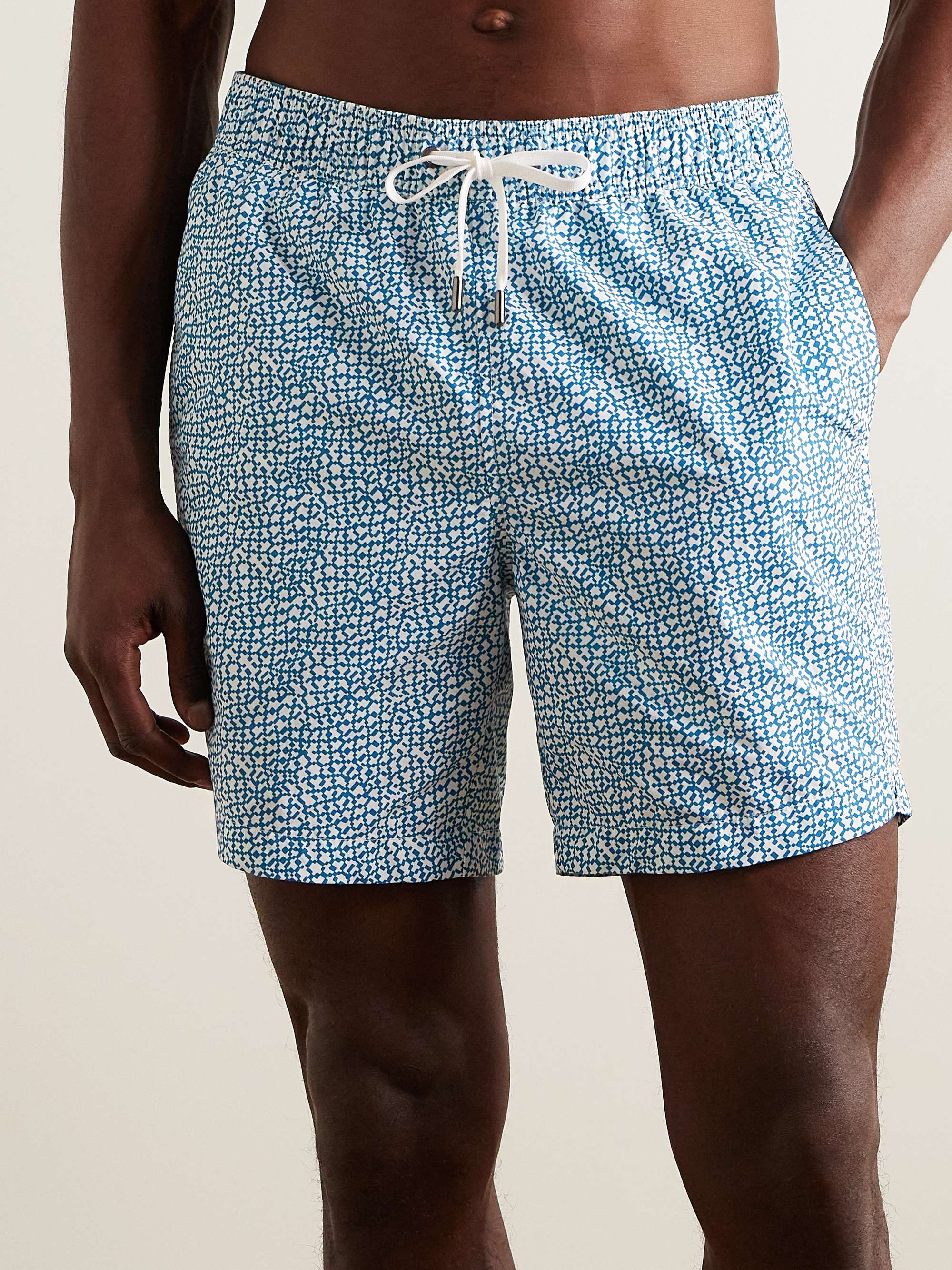 Charles Slim Fit Long Length Printed Swim Shorts