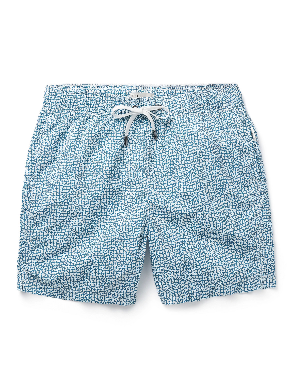 Onia Charles Slim-fit Long-length Printed Swim Shorts In Blue