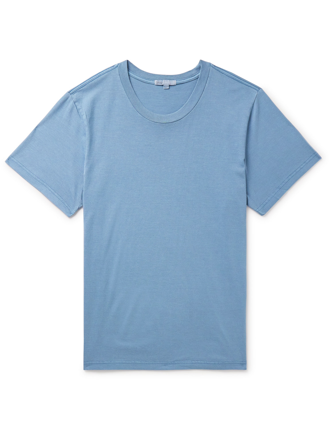 Onia Garment-dyed Cotton And Modal-blend Jersey T-shirt In Blue