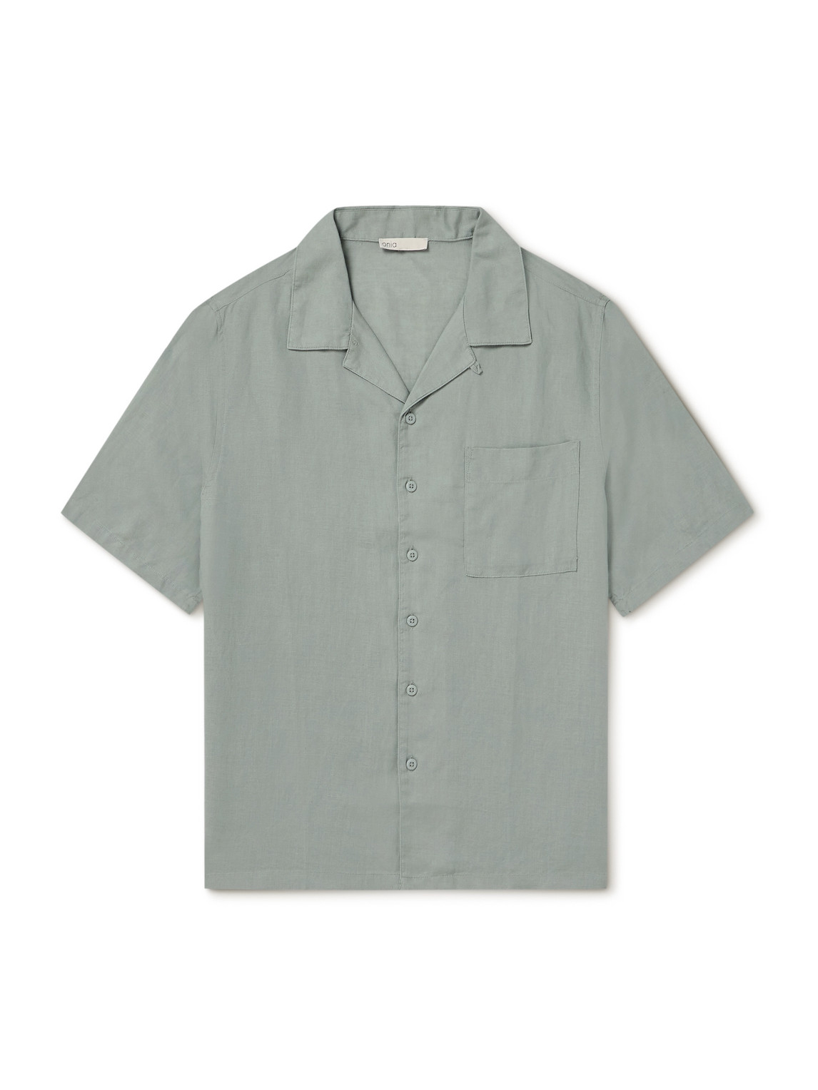 Onia Air Convertible-collar Linen And Tencel™ Lyocell-blend Shirt In Gray