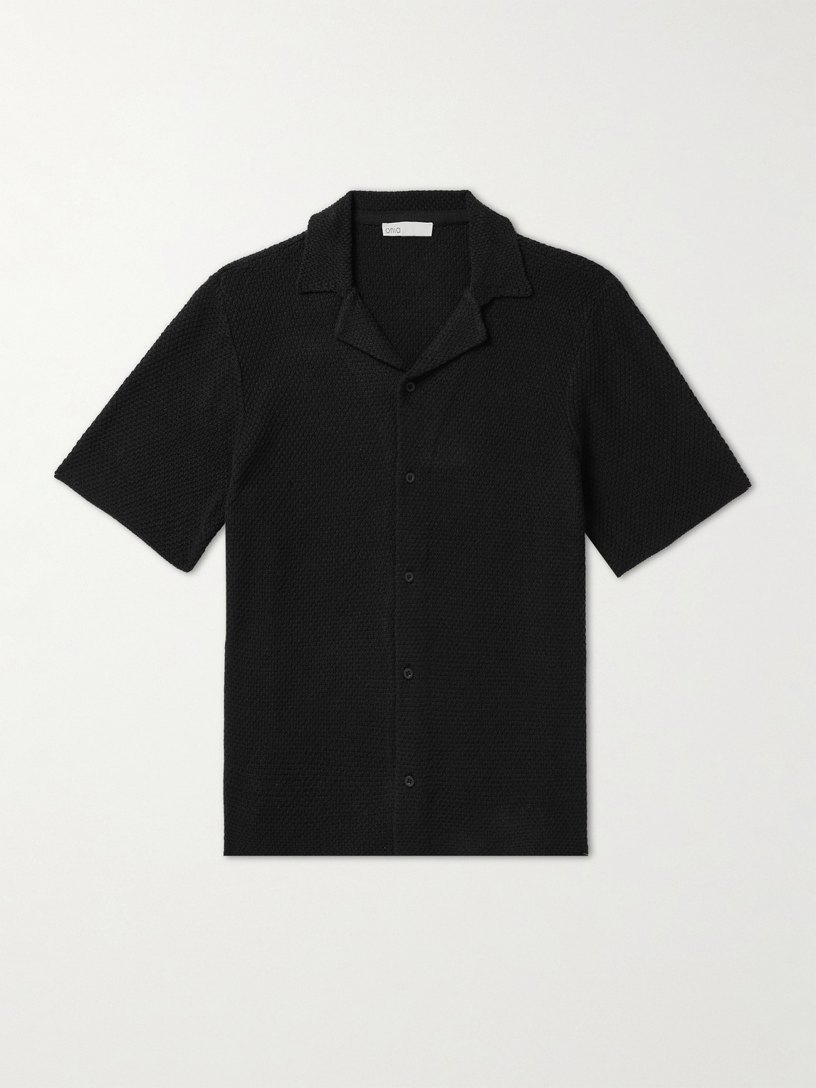 Camp-Collar Cotton-Blend Shirt