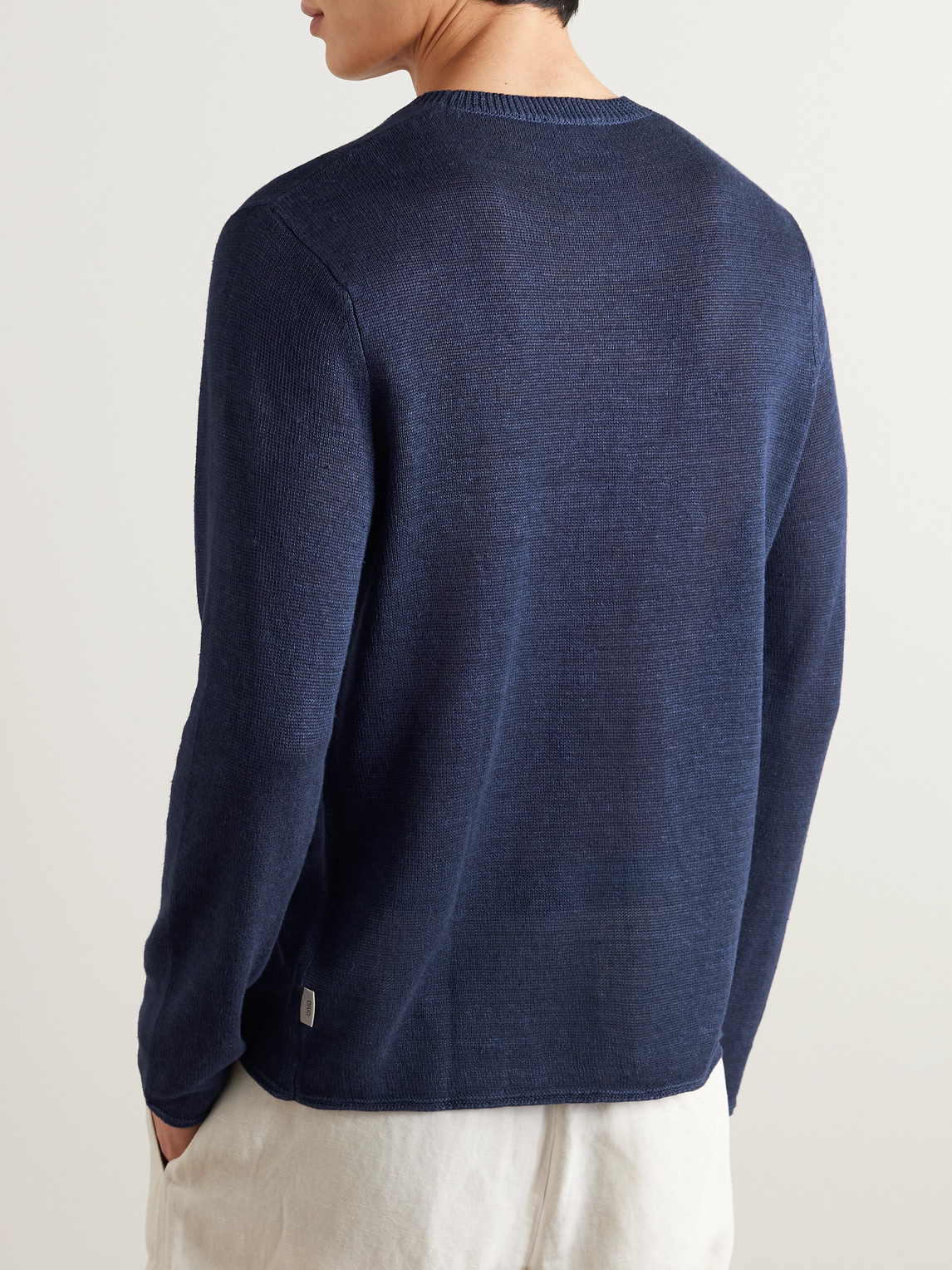 Shop Onia Kevin Linen Sweater In Blue