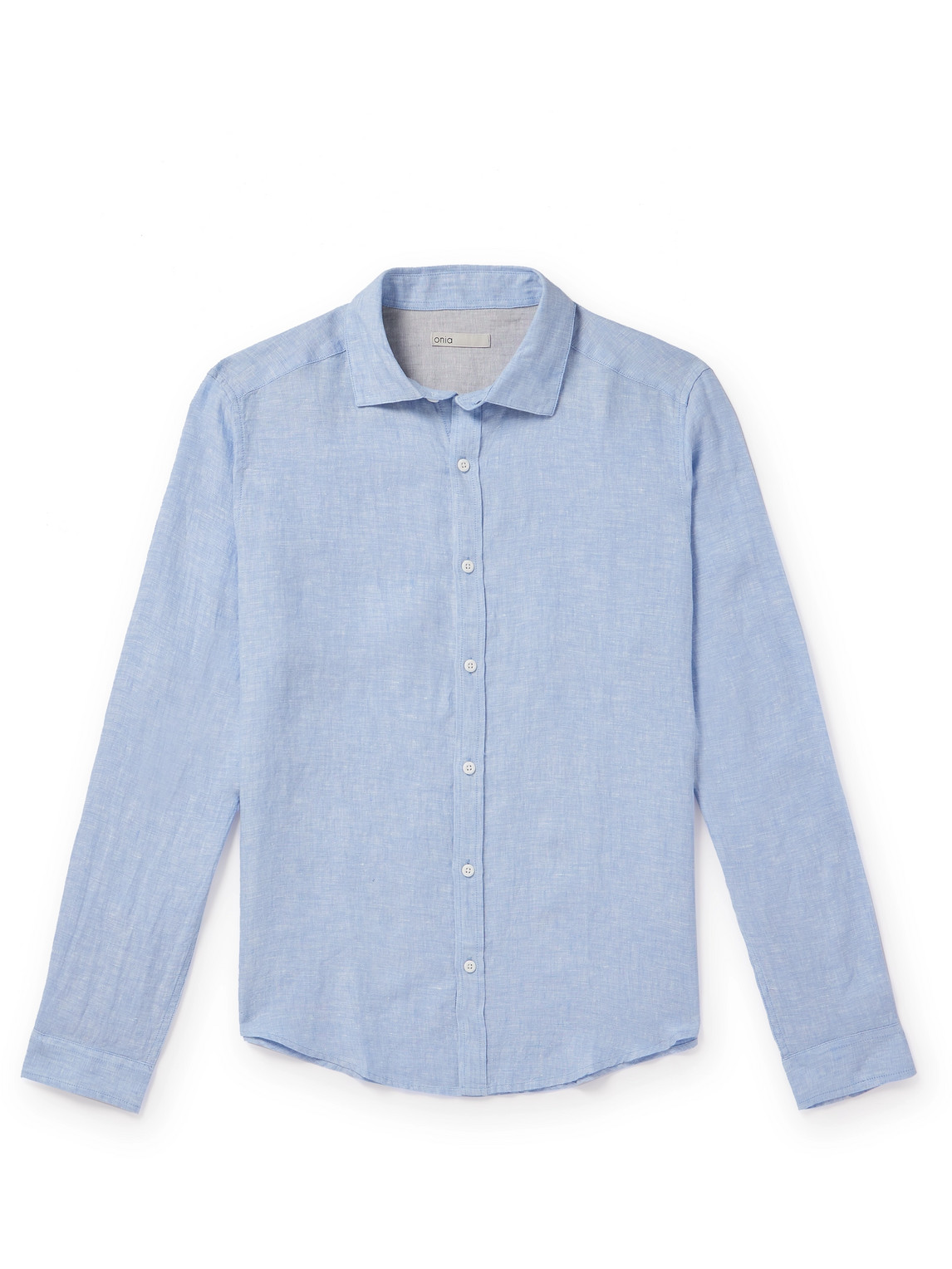 Spread-Collar Linen Shirt