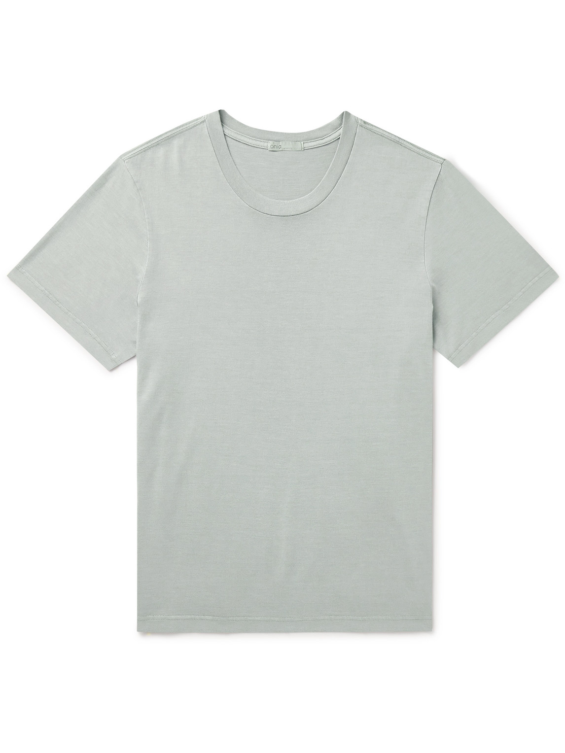 Onia Garment-dyed Cotton And Modal-blend Jersey T-shirt In Green