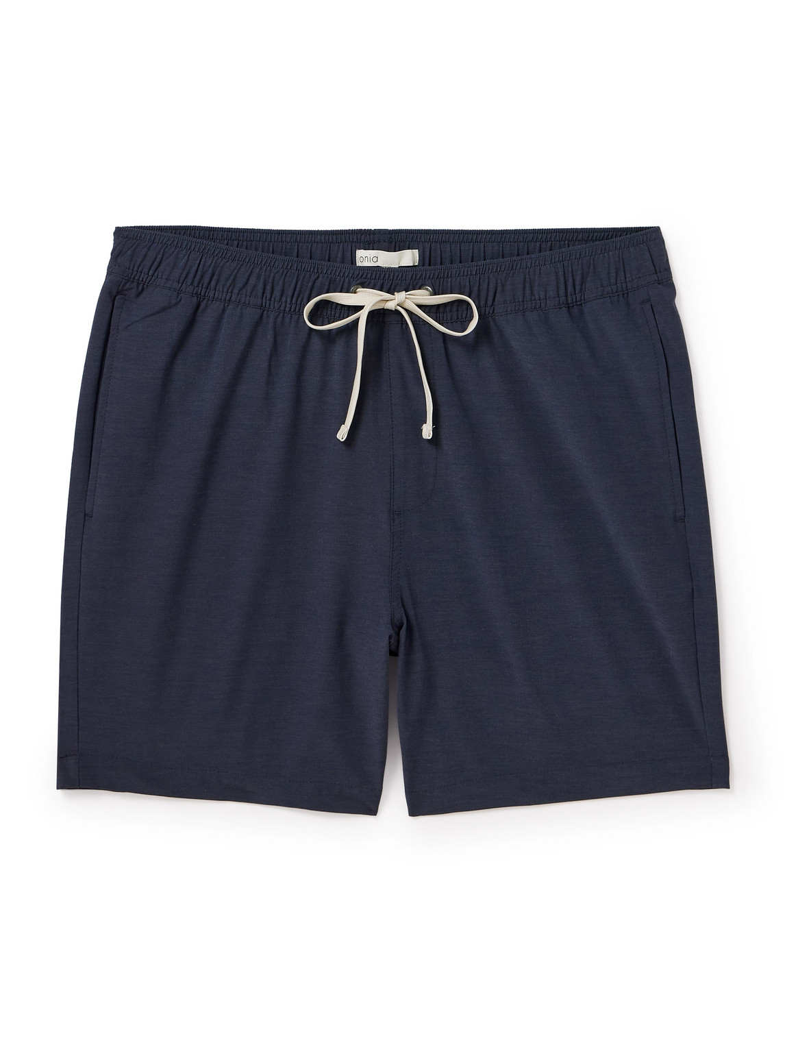 Onia Land To Water Straight-leg Mid-length Swim Shorts In Blue