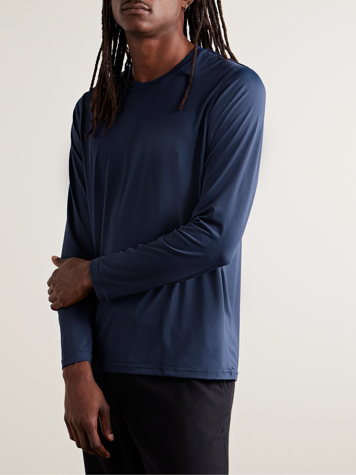 Shop Onia Stretch-nylon Jersey T-shirt In Blue
