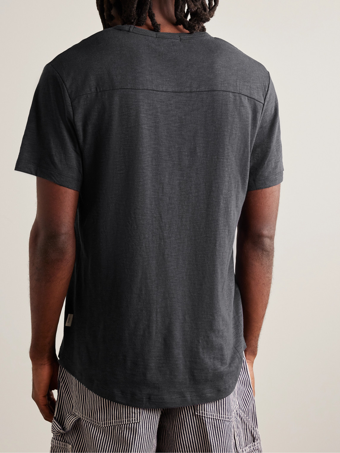 Shop Onia Cotton-blend Jersey T-shirt In Gray