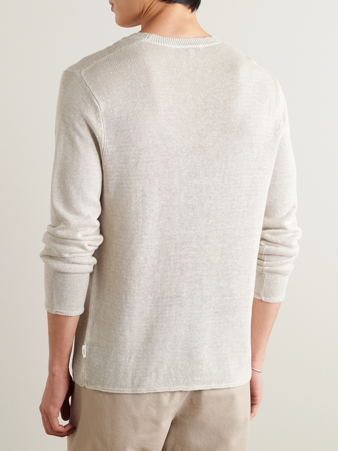 Shop Onia Kevin Linen Sweater In Gray