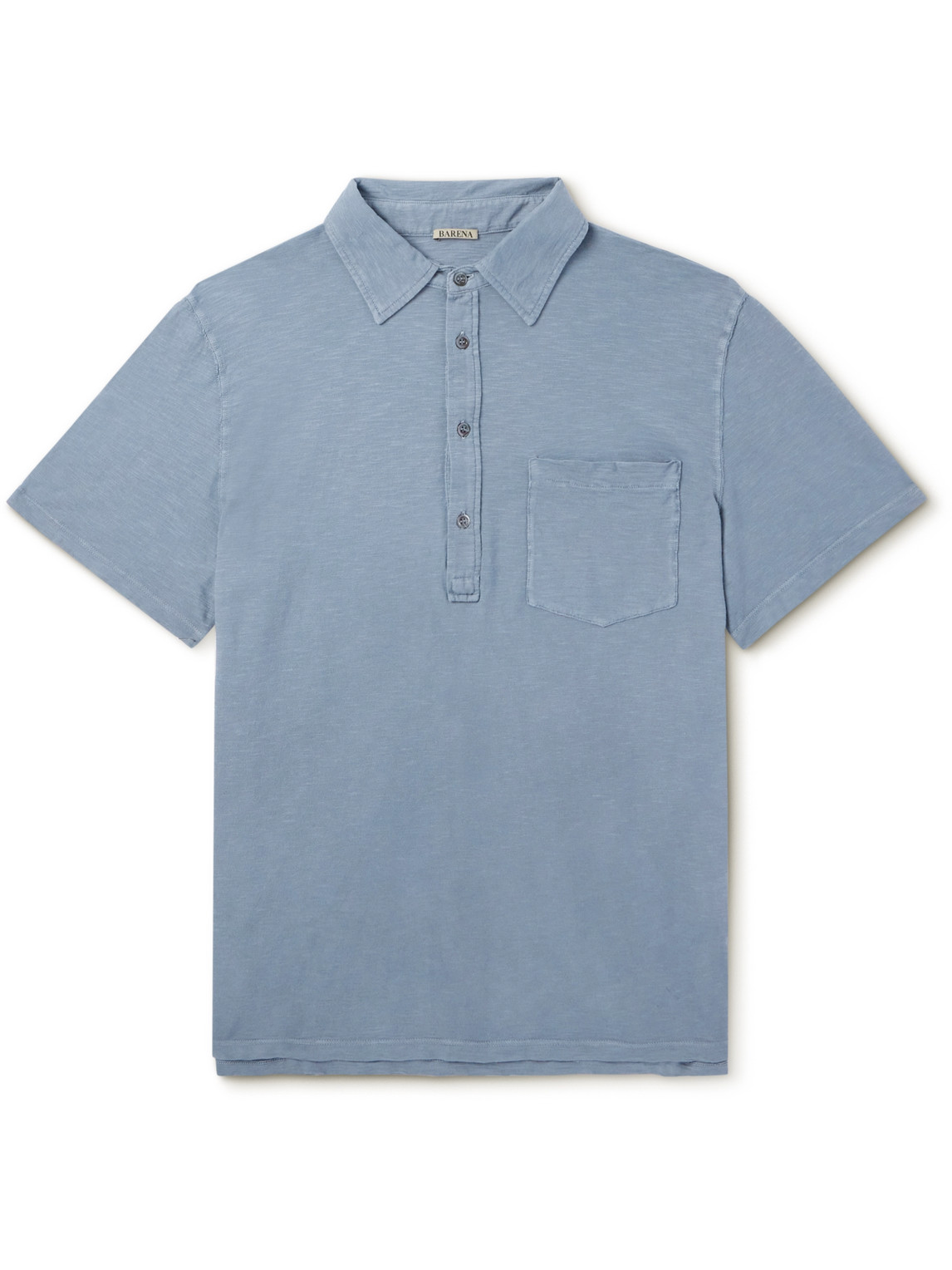 Barena Venezia Garment-dyed Cotton-jersey Polo Shirt In Blue