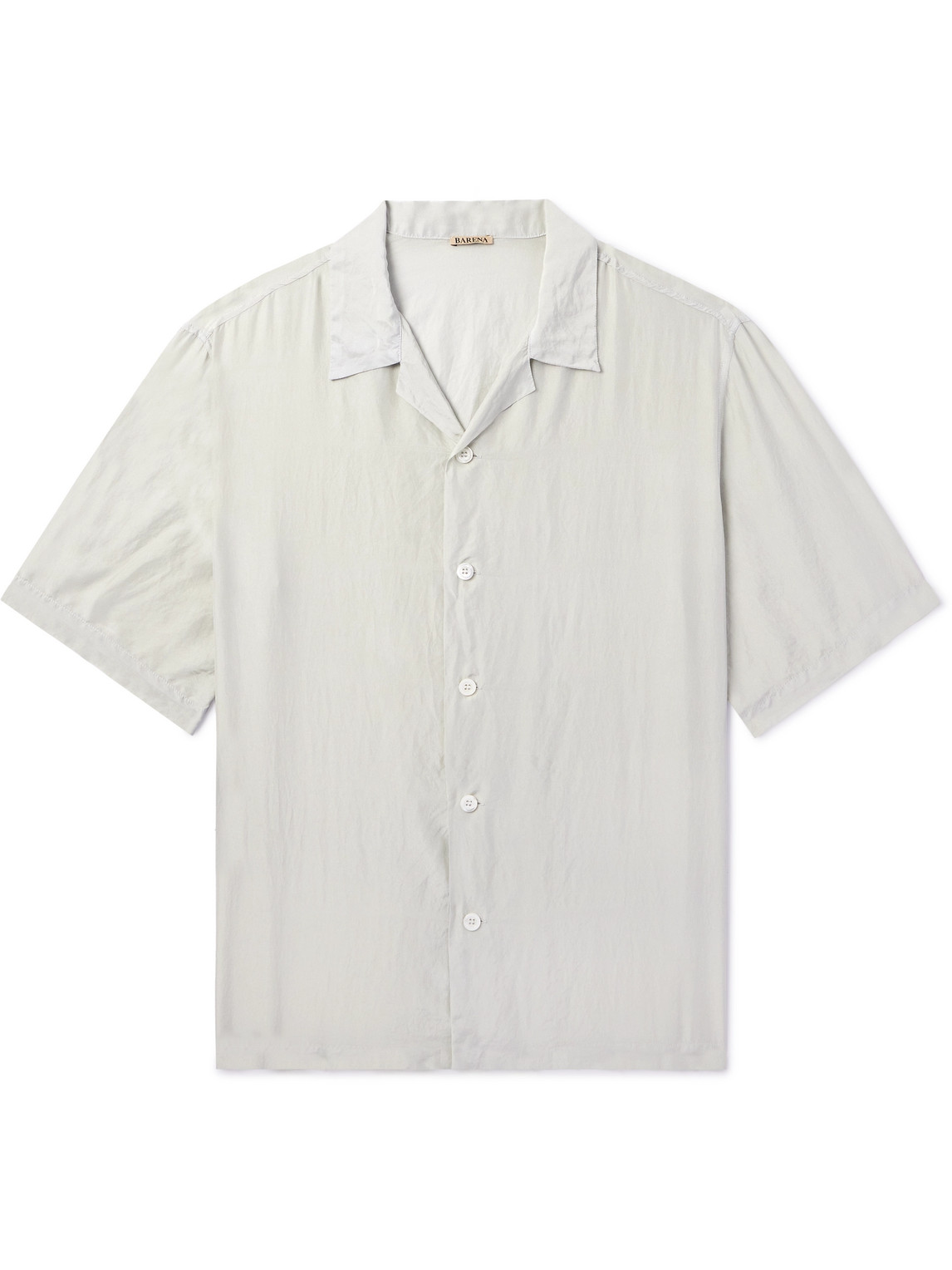 Barena Venezia Solana Camp-collar Garment-dyed Silk Shirt In Neutrals