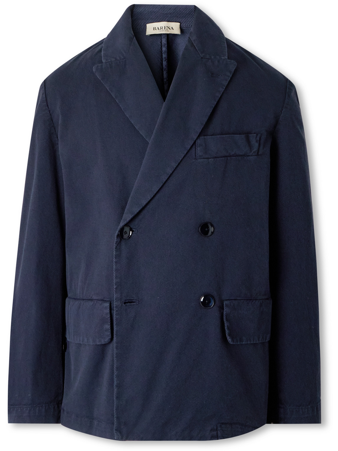 Barena Venezia Brawler Oversized Double-breasted Cotton-blend Whipcord Suit Jacket In Blue