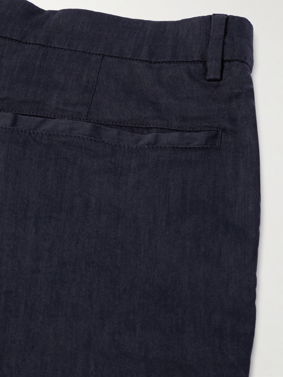 Shop Barena Venezia Delfo Wide-leg Linen-blend Suit Trousers In Blue