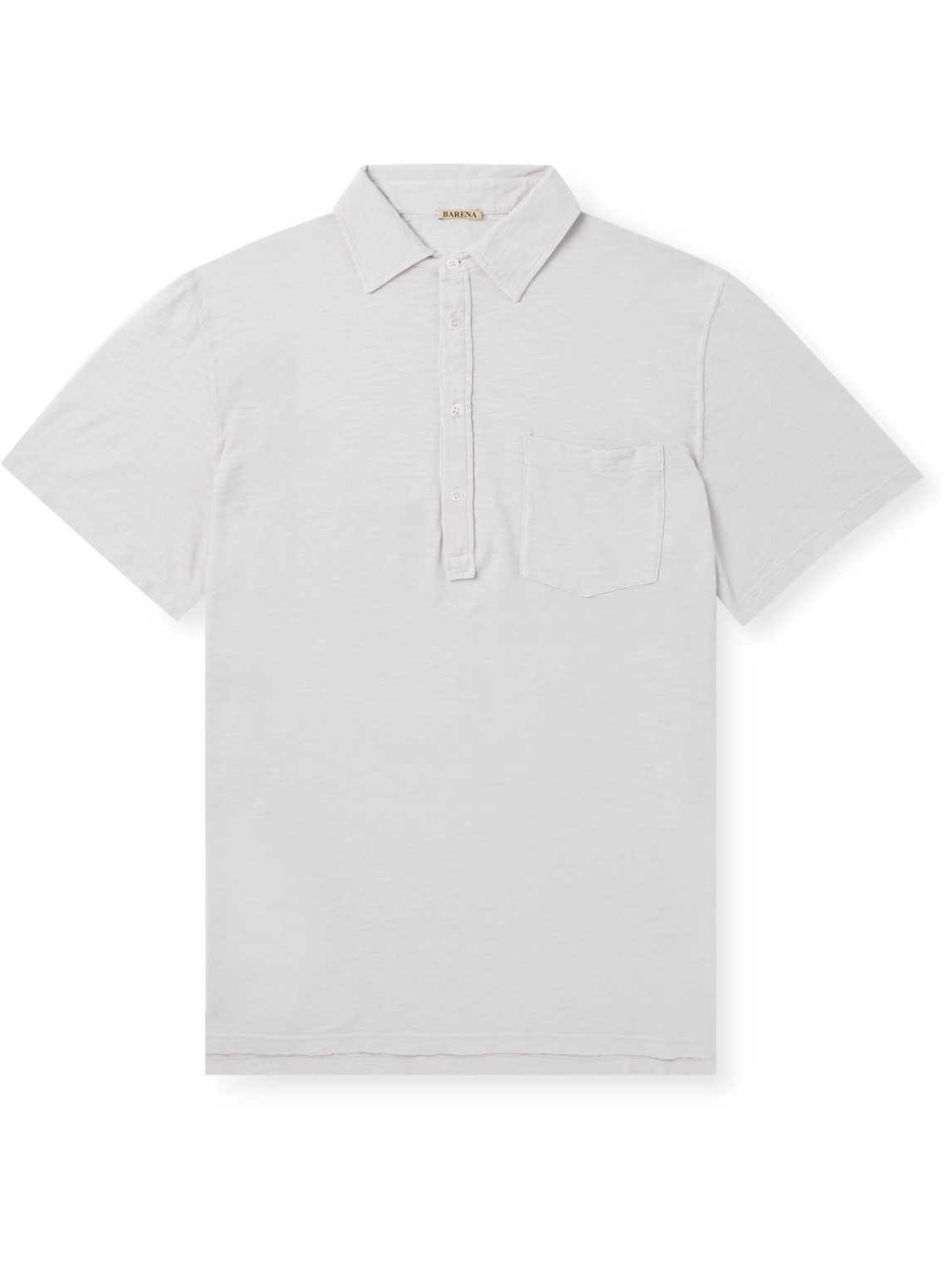 Barena Venezia Spilo Garment-dyed Cotton-jersey Polo Shirt In White
