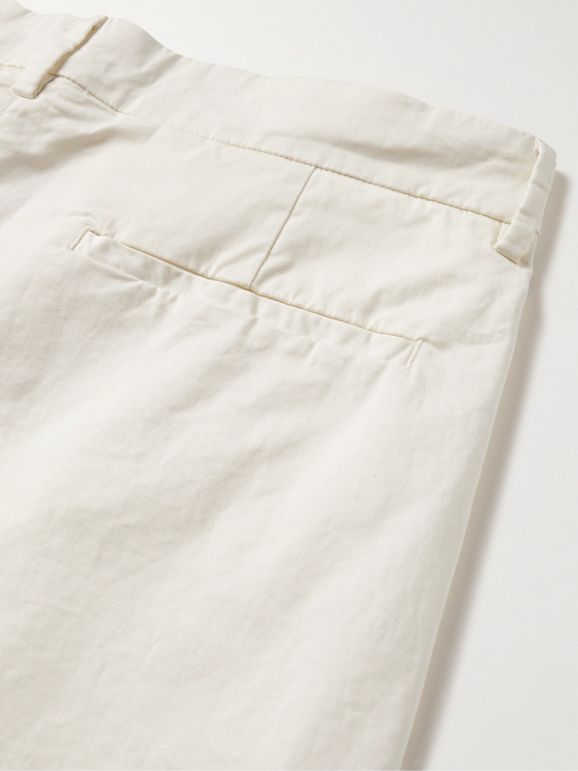 Shop Barena Venezia Tartan Straight-leg Pleated Cotton-blend Gabardine Trousers In White