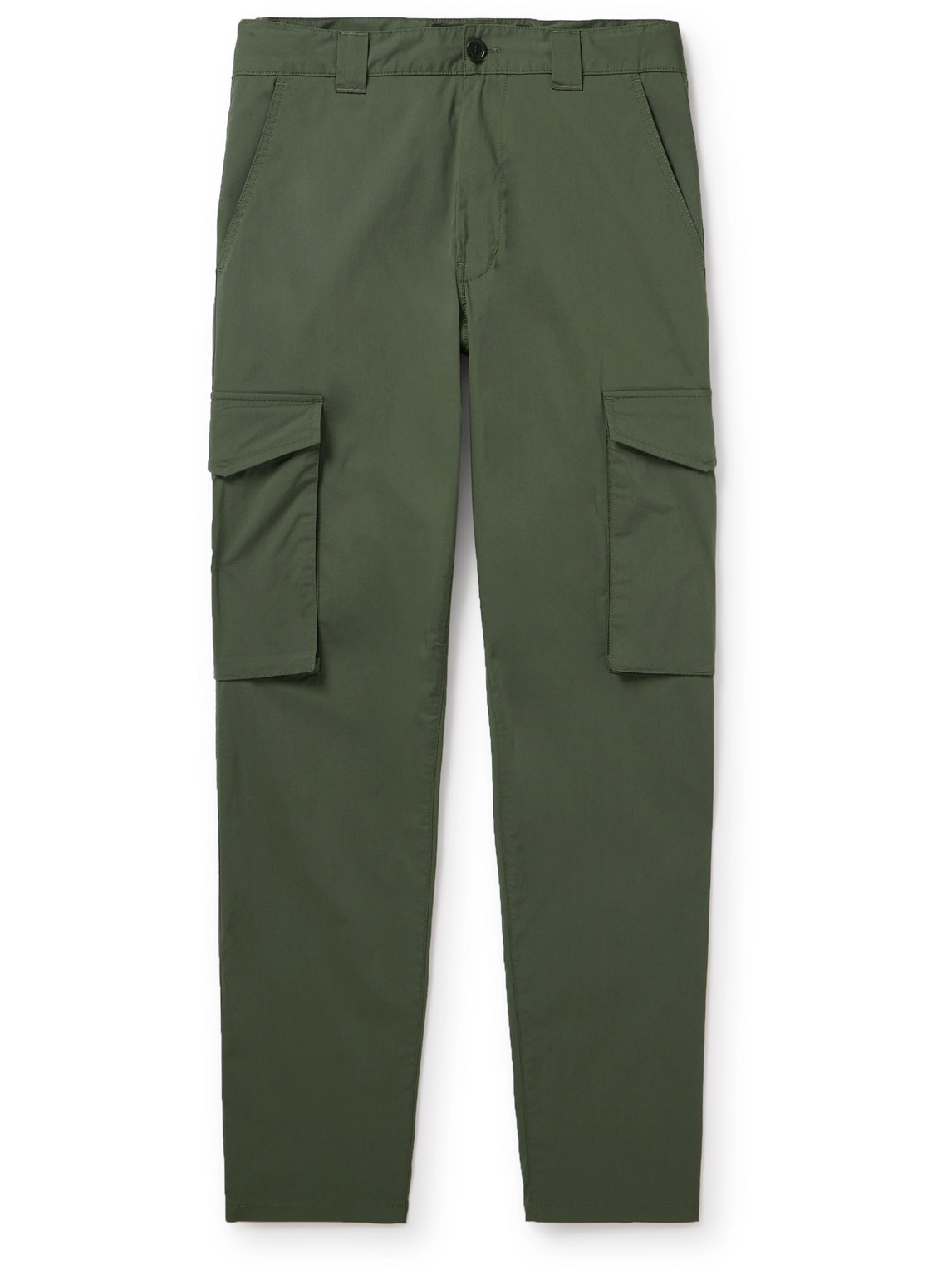 Straight-Leg Cotton-Blend Cargo Trousers