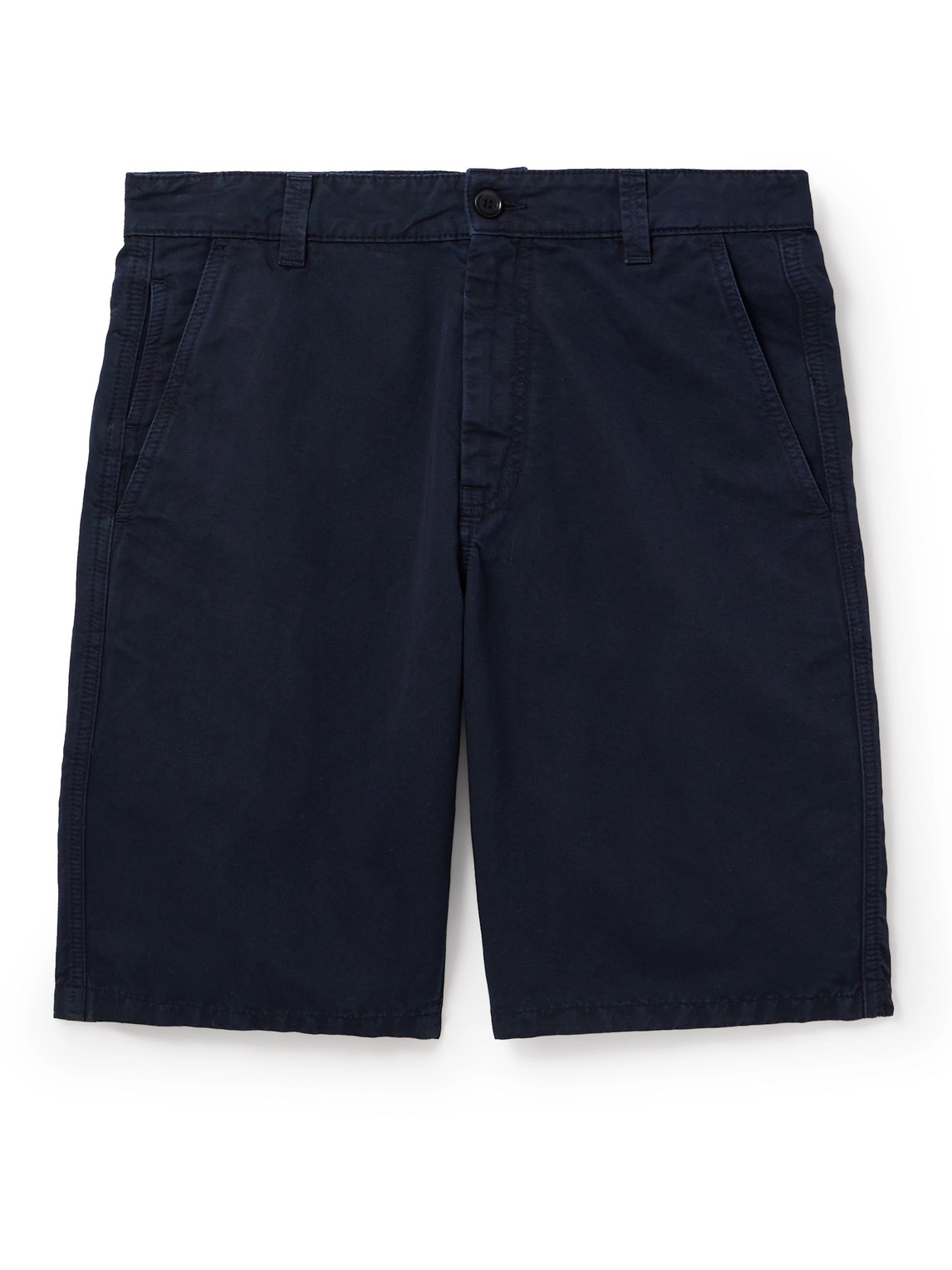 Straight-Leg Cotton and Linen-Blend Bermuda Shorts