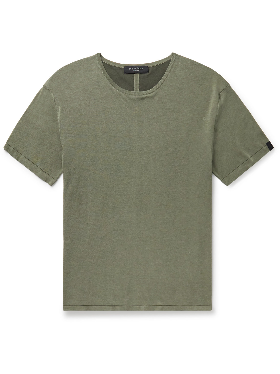 Rag & Bone Banks Double-faced Cotton-jersey T-shirt In Green