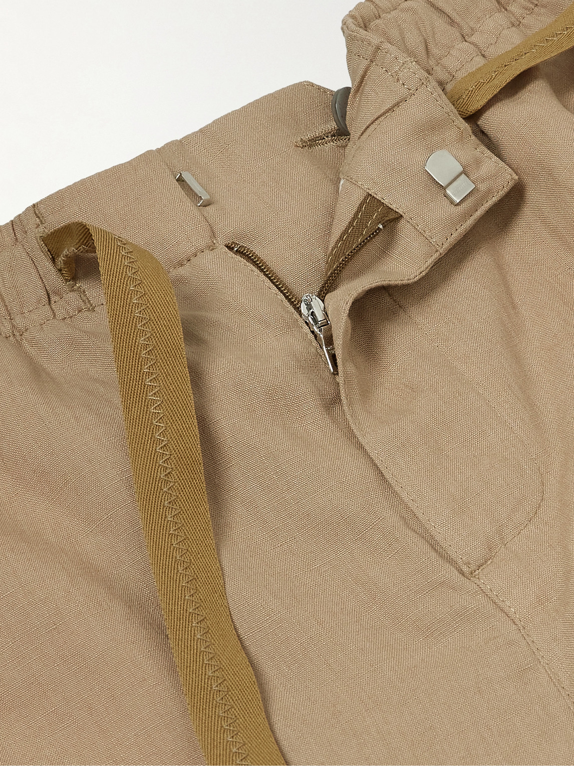Alex Tapered Linen Drawstring Trousers
