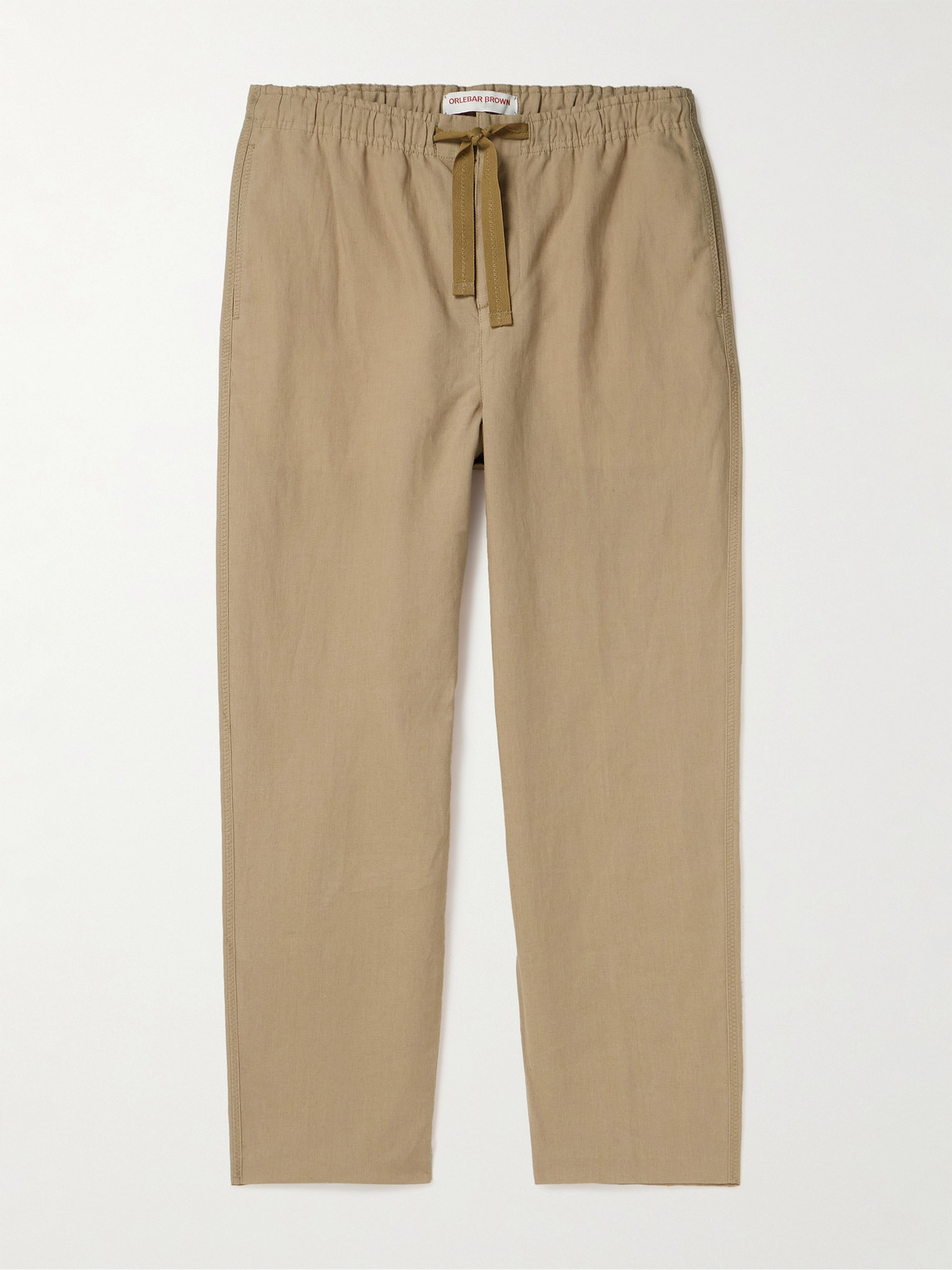 Orlebar Brown Alex Straight-Leg Linen Drawstring Trousers - Men