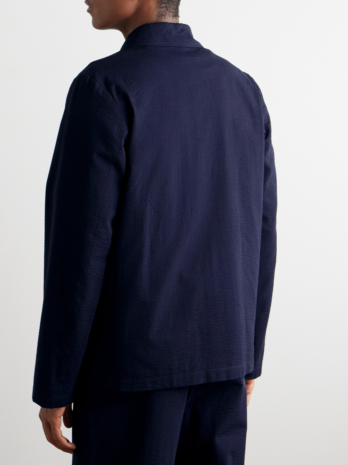  A.p.c. - Cotton-seersucker Overshirt - Men - Blue - It 48 