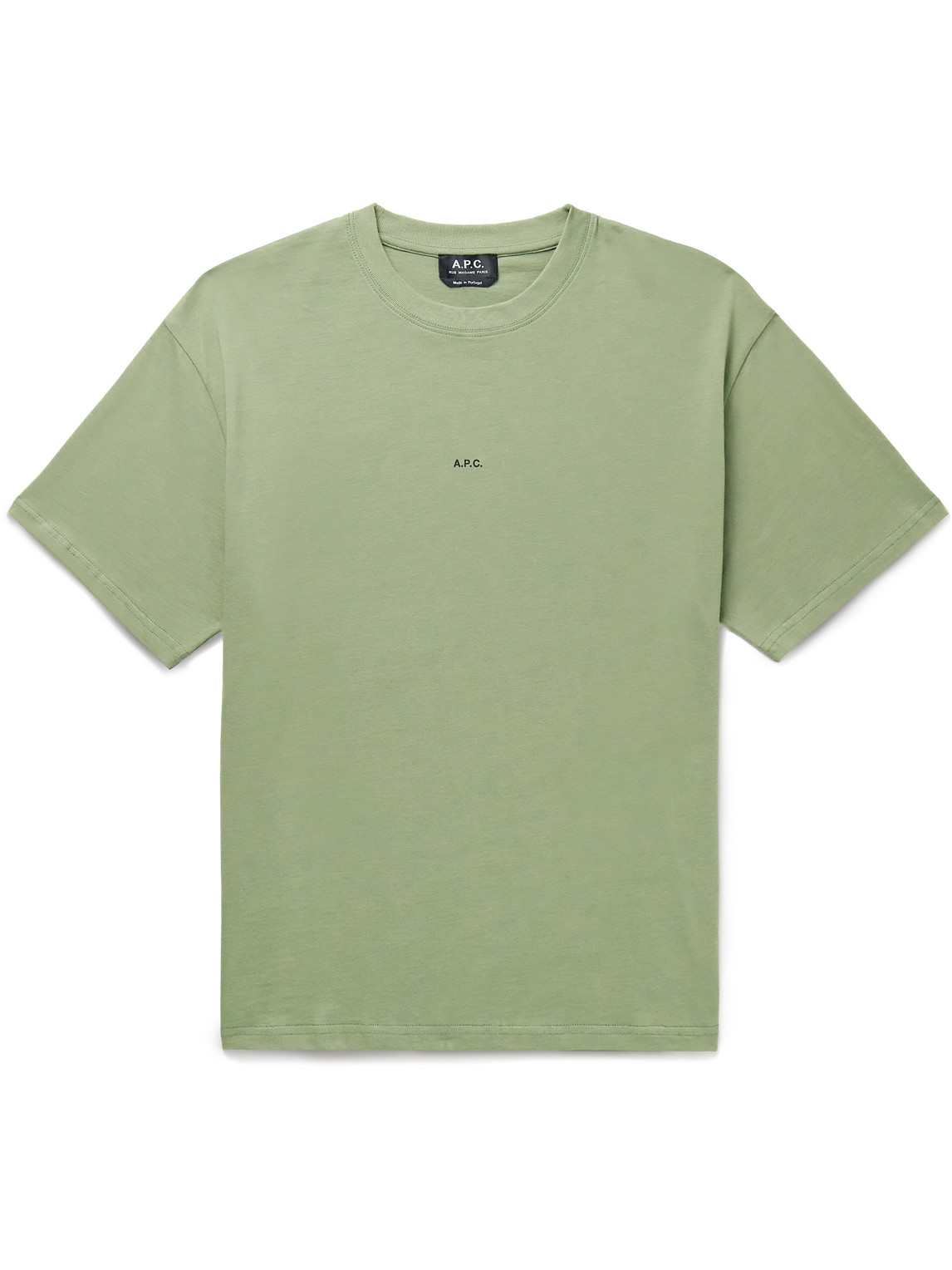 Apc Kyle Logo-print Cotton-jersey T-shirt In Green