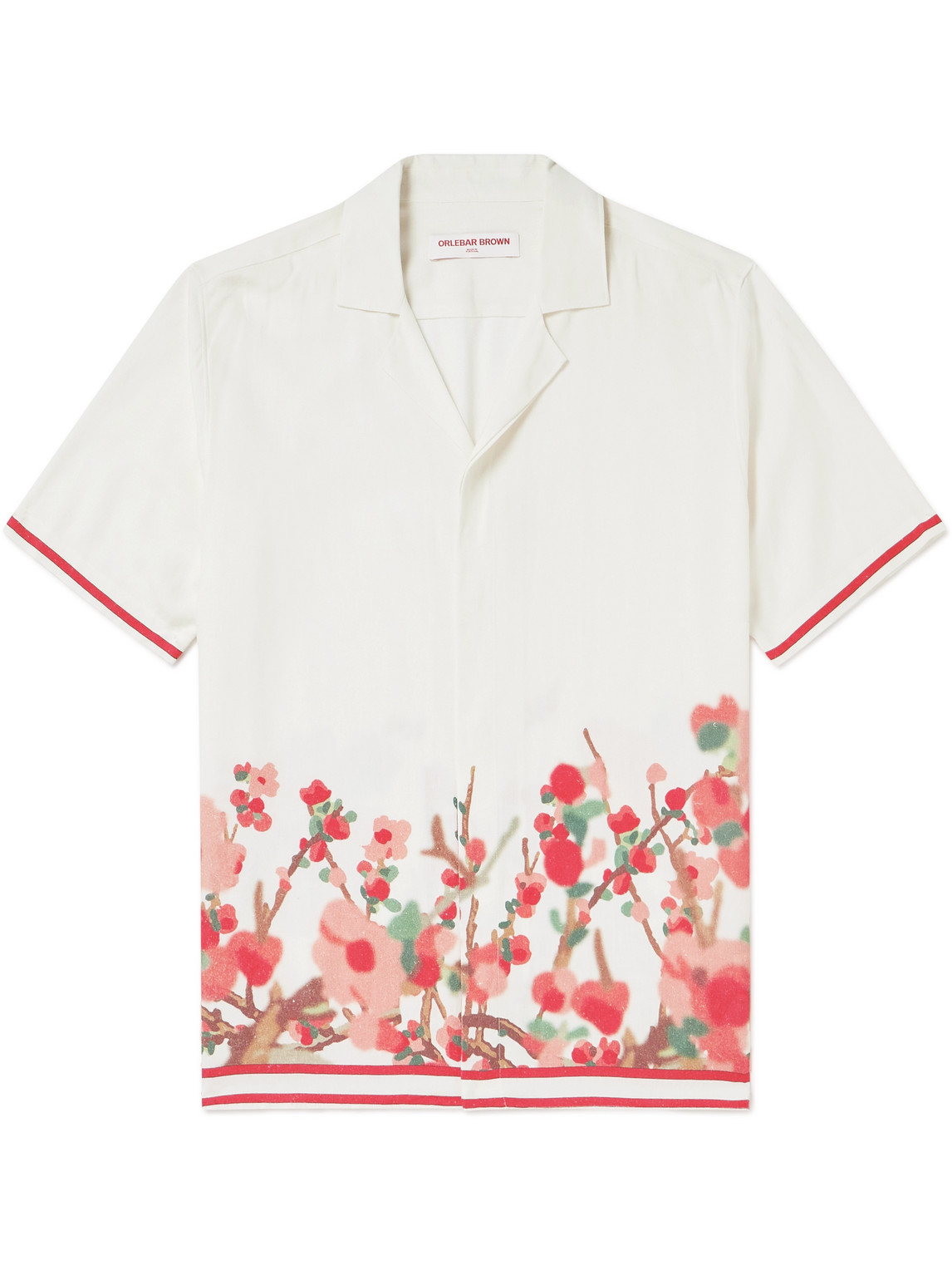 Orlebar Brown Maitan Blossom-print Linen Shirt In Multi