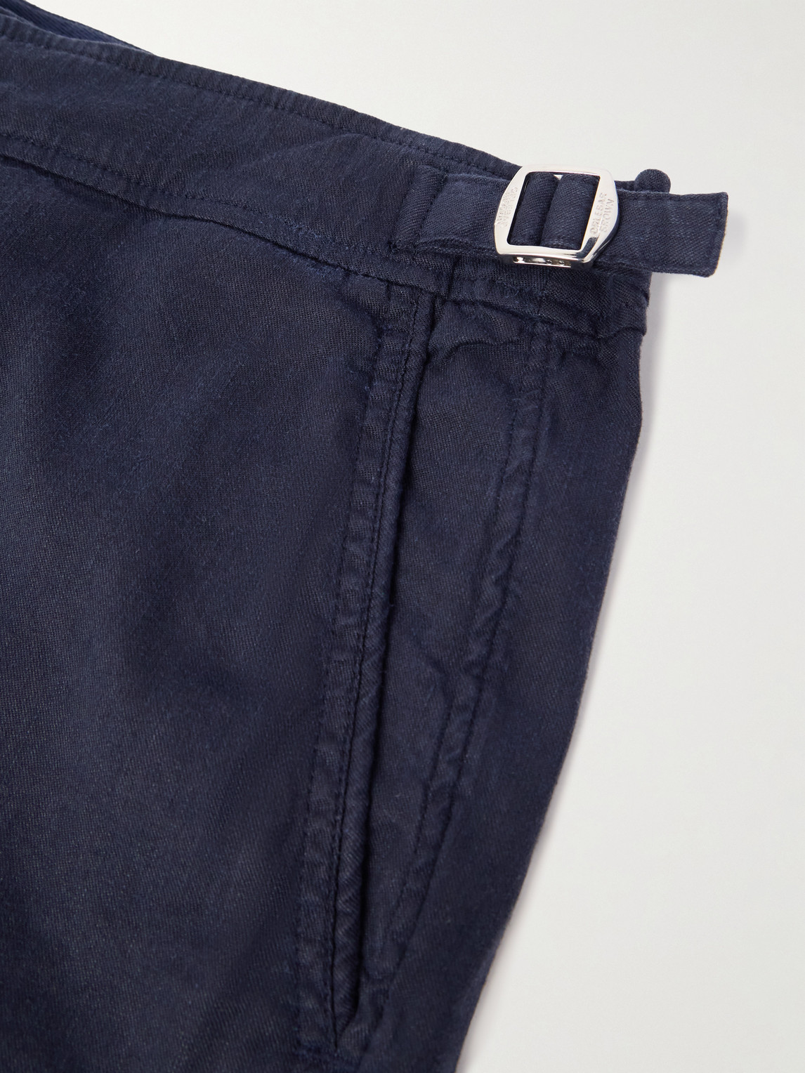 Orlebar Brown Bulldog Slim-fit Straight-leg Stretch-linen And Lyocell-blend Shorts In Blue