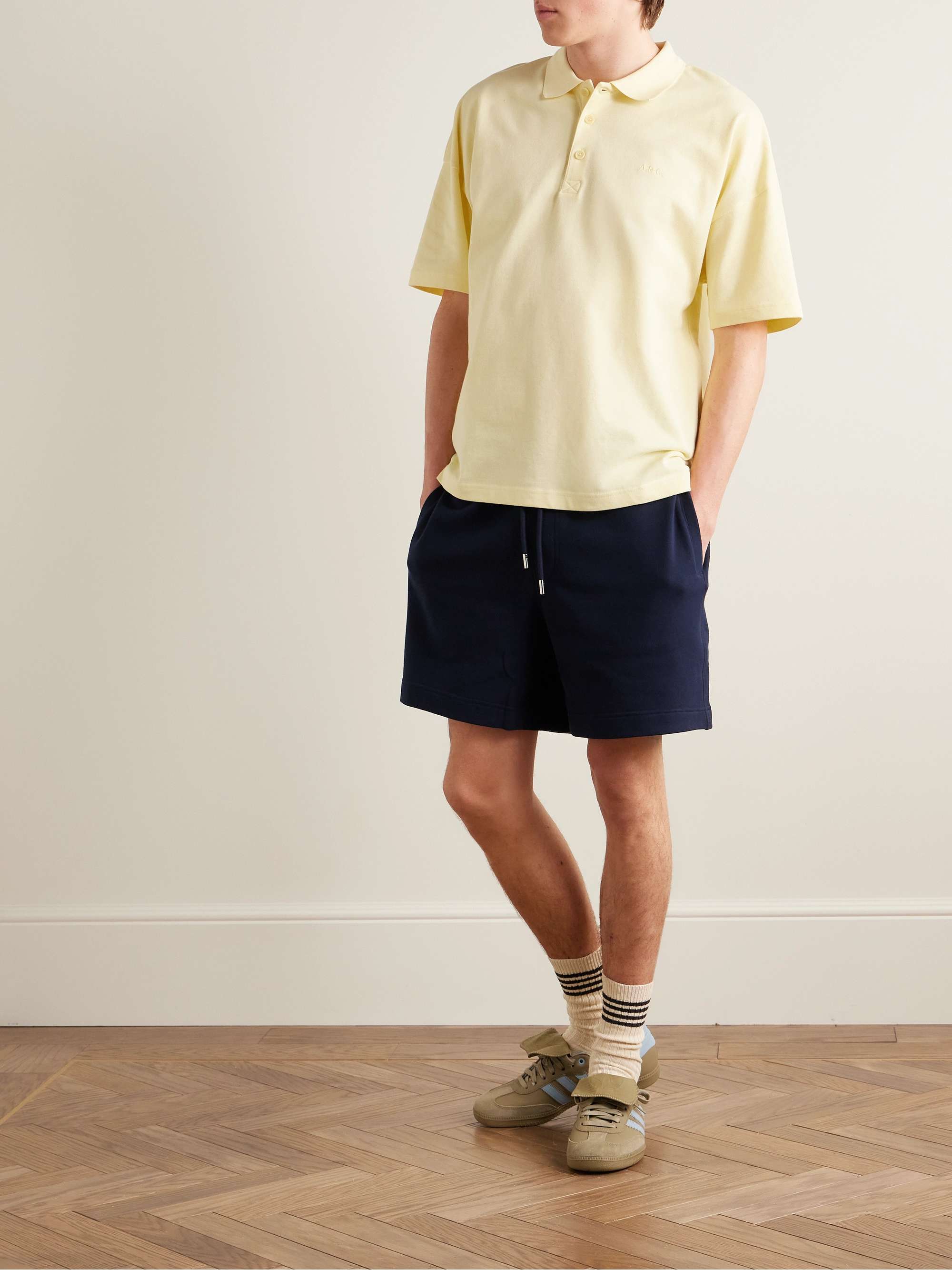 A.P.C. Antoine Oversized Logo-Embroidered Cotton Polo Shirt for Men ...